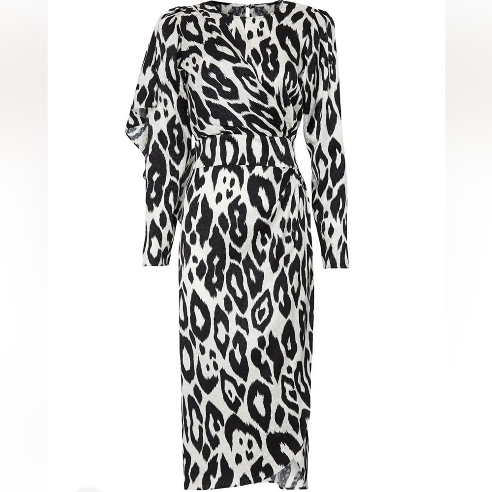 Ronny Kobo Jade Silk Blend Leopard Print Dress Size XS